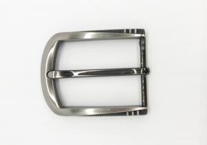 Quality 3.5cm Width Replacement Belt Buckle Embossed Gunmetal Brush Color 33g wholesale