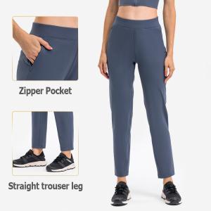 Quality Skin Friendly Women'S Straight Leg Casual Pants Breathable With Zip Pocket wholesale