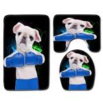 Creative Cute Cat Toilet Mat Set Personalized Dog Toilet Tank Cover Set