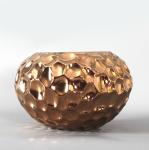 European style luxury shiny rose gold garden planter flower pot