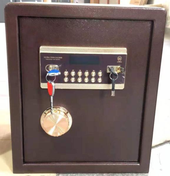 Beige W430*D370*H630mm Digital LCD Display Valuable Storage Safe for Household