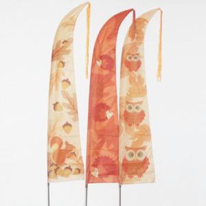 Quality Fall Harvest Garden Flag squirrel hedgehog owl wholesale