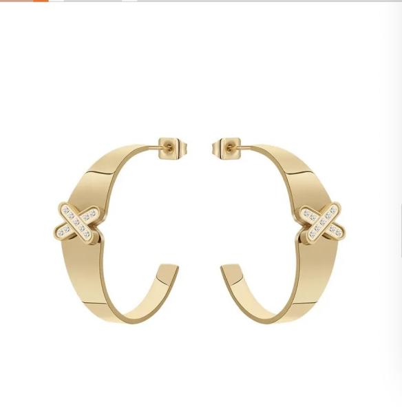 ORAZIO Stainless Steel Women Hoop Earrings Cute Huggie Earrings Cubic Zirconia
