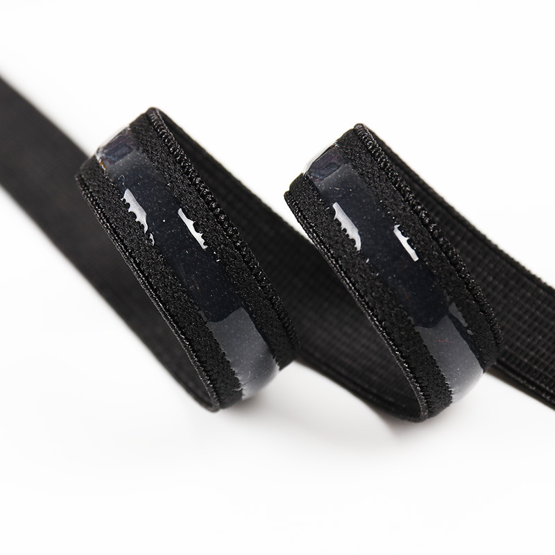 Eco-Friendly Nylon Coated Anti Slip Band Silicone Elastic Webbing For Underwear Accessories Shoulder Tape Elastic Band Trim