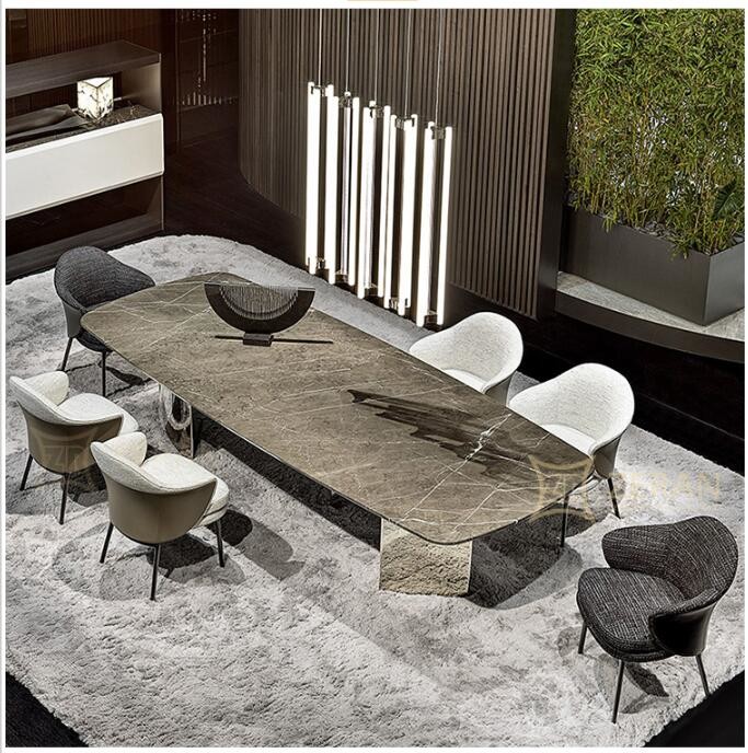 Dining Room Upholstered 810mm Solid Wood Chairs With Armrest