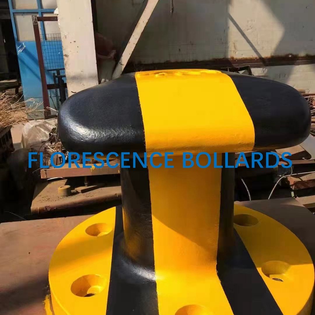 Single Bitt Marine Mooring Bollard T Head Type For Jetty Marine