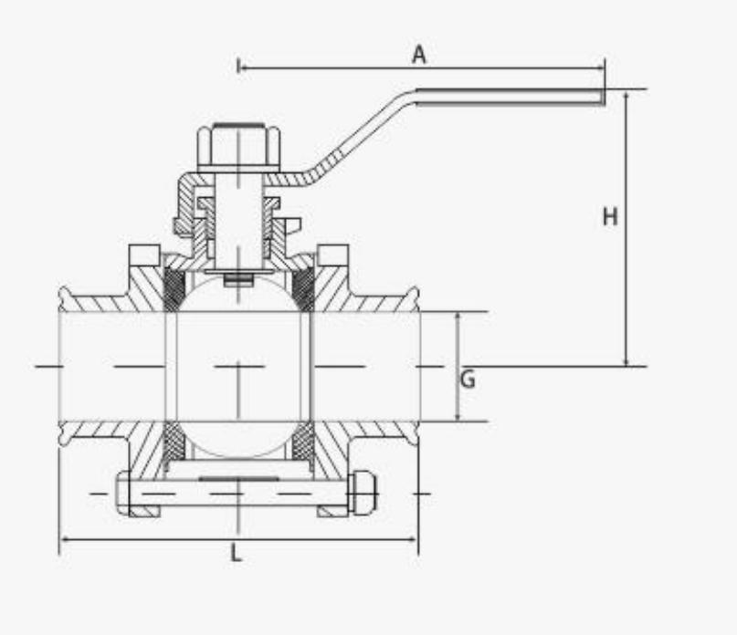 Stainless Steel 3PC Clamp Ball Valve