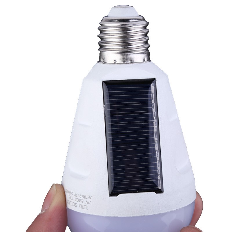7W led bulb IP65 solar 85-265V led bulb emergency rechargeable led lamp energy saving 6000K E27 2017 new led lamp panel