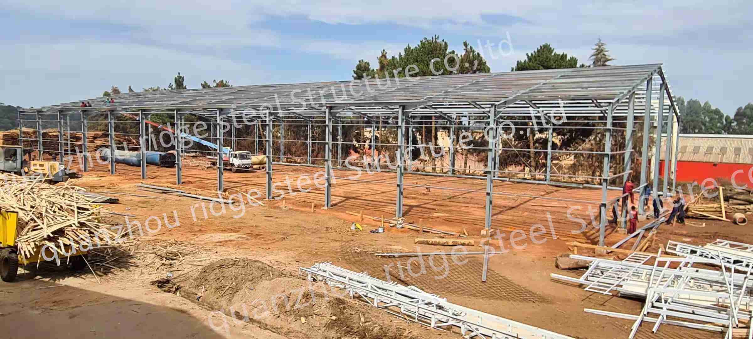 I Beam Steel Structure Construction Fire Proof Hot Rolled Prefab Metal Storage Sheds