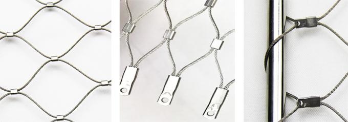 Stainless Steel 2mm 60x60mm Wire Rope Mesh 0