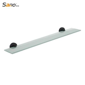Quality Black Bathroom Accessories Shelves 304 Stainless Steel Glass Bathroom Wall Shelf wholesale