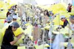 Yellow Non Woven Garments / Disposable Operating Gowns Fluid Resistant