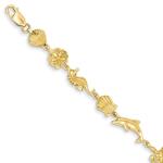 Ross-Simons Three-Tone Sterling Silver Sea Life Bolo Bracelet
