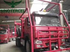 Quality 30000kg 60000kg Log Semi Trailer Red Semi Log Trailers For Sale wholesale