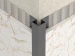 Bright Gold 2.5m Stainless Steel Quadrant Tile Trim Outside Angle
