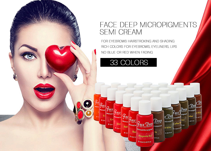 Permanent Makeup Eyebrow Tattoo Ink For Eyebrow / Eyeliner / Lip Body Tattoo Art 8ML/BOTTLE