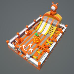 Quality Inflatable Rabit Castle With Obstacles Park (Orange &amp; White ） wholesale