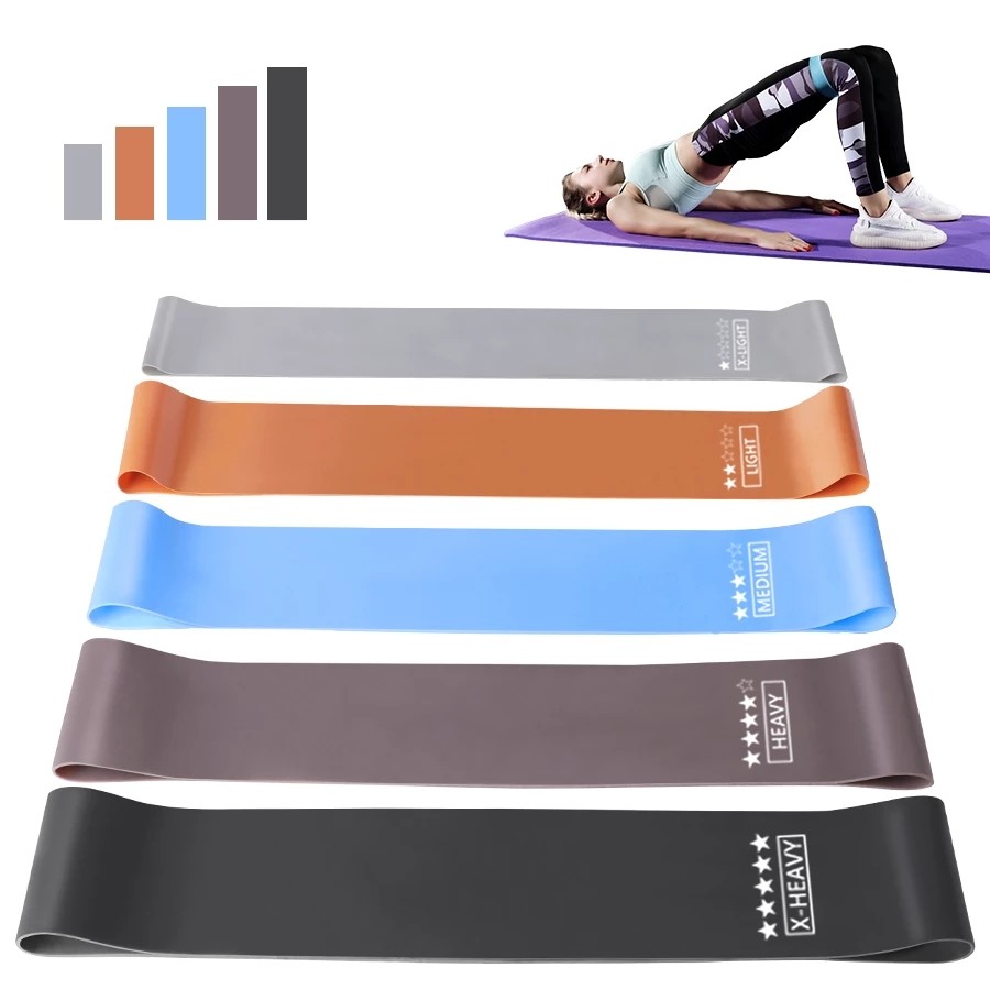 Natural Latex Gym Exercise Strength Elastic 60cm Resistance Bands For Fitness Yoga Crossfit Training