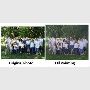 Quality Realistic Custom Oil Painting Portraits / Personalized Oil Painting Family Portraits wholesale