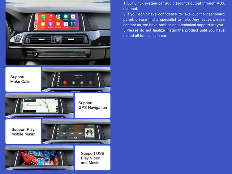 Car Multimedia Player For BMW F10 F11 CIC NBT System Support Dual System Wireless Carplay