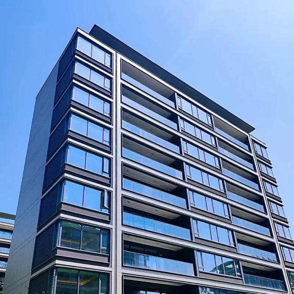 Exterior Wall Aluminium Curtain Wall Self Adhesive 5mm+5mm Aluminum Glass