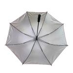Silver Coating Pongee 190T Semi Automatic Umbrella 27 Inch