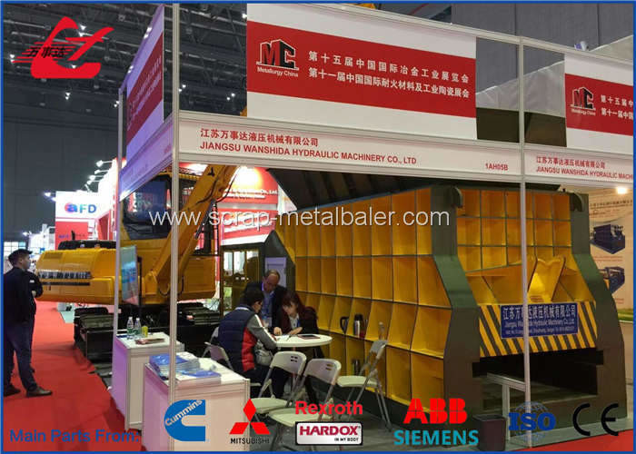 Container Type Scrap Metal Recycling Machine , Scrap Cutter Machine For Metal Steel Scrap HMS 1&2