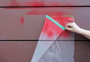 Quality Moisture Proof Pre Taped LLDPE Masking Film For Carton Packing Pre Taped Masking Film wholesale