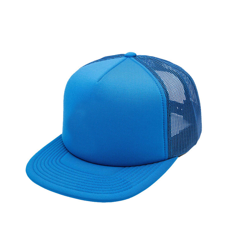 100% Polyester Foam 5 Panel Flat Bill Trucker Cap Plain hip hop style OEM ODM Factory