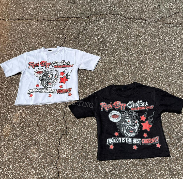 1000 Custom Cotton Round Neck Hip Hop Graphic Tshirt Y2k 3d Print Acid Wash Oversized Heavyweight Cropped Boxy T Shirt Men