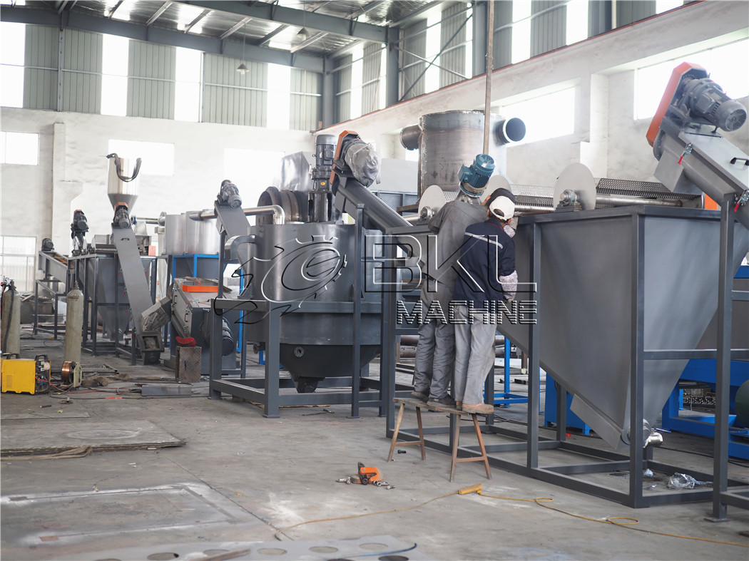 PET 7m3 Hr Plastic Waste Recycling Machine Washing 12mm