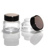 Custom 30g 50g Frosted Glass Cosmetic Jars Facial Cream Jar Containers And