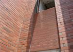 Solid exterior veneer brick wall wear resistance for house building design