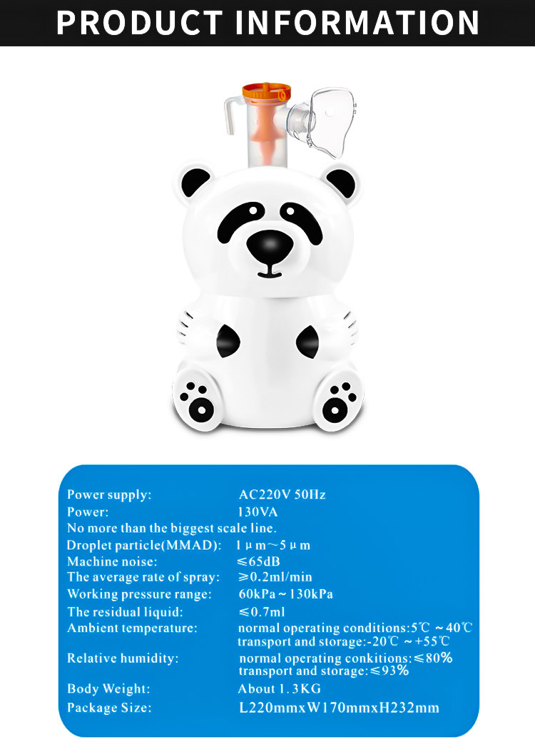 OEM ABS Mini Portable Nebulizer Machine Inhaler Medical Device For Kids