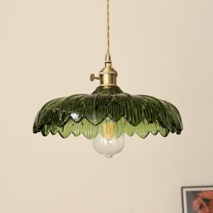Quality Modern Glass Pendant Lighting Fixture Luminaire Green Flower Bar Restaurant Hanging Light(WH-GP-107) wholesale