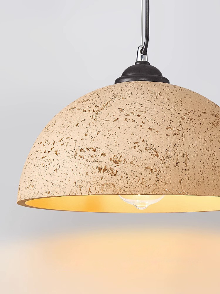 Nordic Simple Wabi-Sabi Style Led Droplights Living Room Bedroom Dome Pendant Light(WH-AP-589)