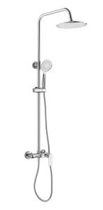 Quality Chrome Finished Exposed Shower Column Tub Brass Rainfall Shower Column wholesale