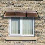 Anti - Aging PC Door Canopy Rain Cover Eaves Strong Impact Resistance