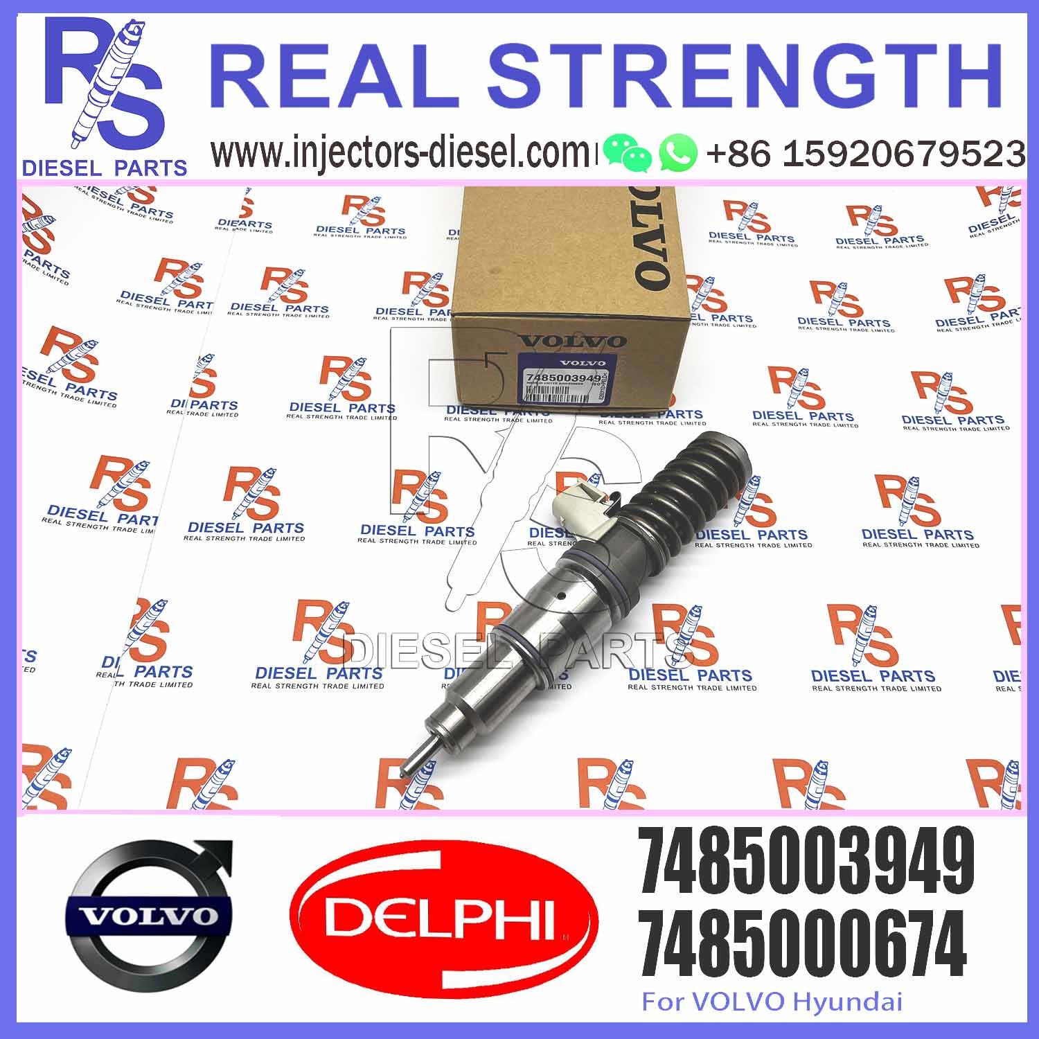 Diesel Fuel Injector 20555521 7421028880 7421644598 7485003042 7485003949 for V-O-L-V RENAULT 11LTR EURO3 HI