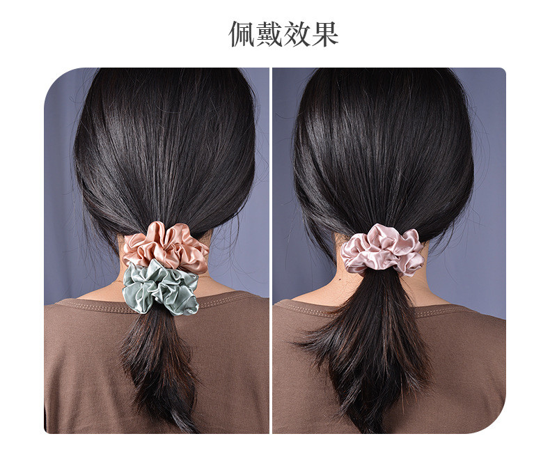 100% Pure Mulberry Silk Pink Oversized Scrunchies Silk Hair Ties Elastics Ponytail Holder