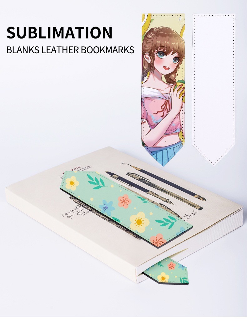 Customizable Personalised Leather Book Mark For Sublimation Printing