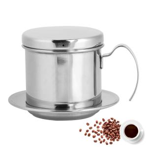 China 50ml Reusable Paperless Vietnam Coffee Filter Stainless Steel Coffee Dripper Pot on sale