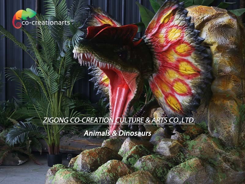 Roar Sound Dinosaur Animatronics In Theme Park Museum Exhibition