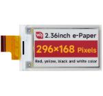 2.36 Inch E-Paper Display Of Red / Black / White/Yellow 296X168 Sunlight