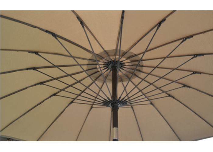 Fiberglass Ribs Round Patio Umbrella 3m Garden Parasol Umbrella