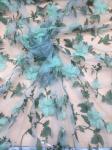 Colorful Polyester 3D flower embroidered Lace fabric for women garments