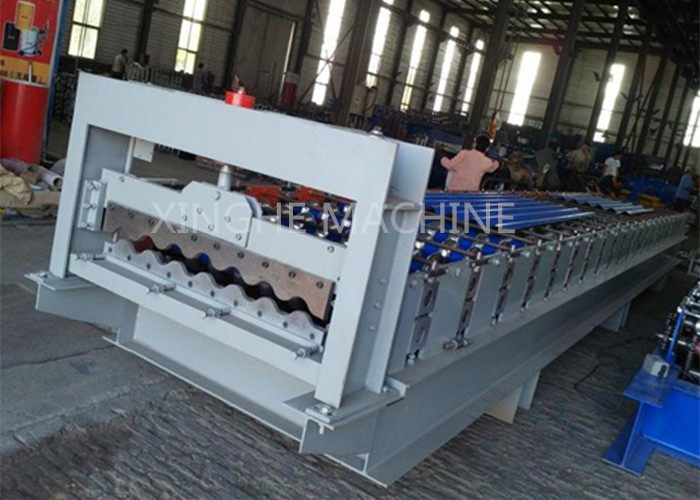 60HZ Corrugated Sheet Roll Forming Machine With Hydraulic Cutting System