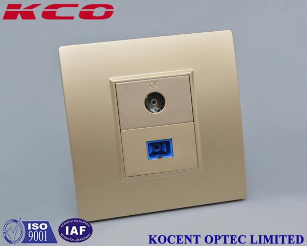 Cheap FTTH Flame Retardant Fiber Optic Distribution Box For Fiber CATV Networks Socket Face Plate for sale