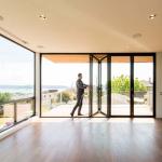 Exterior Commercial Aluminium Doors , Alloy Frame Folding Glass Doors For