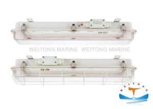 Quality 2x20W Fluorescent Pendant Light , Outdoor Marine Lighting With Emergency Lamp Holder wholesale